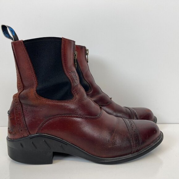 Ariat Cobalt Devon Zip Paddock Western Boots Leather Brown Mens Size 9